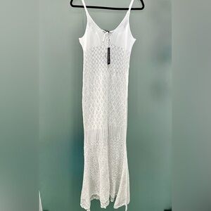 NWT CURRENT MOOD FROM DOLLS KILL BY THE SEA CROCHET MAXI DRESS